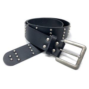 Studded Thick Leather Belt 1.5"